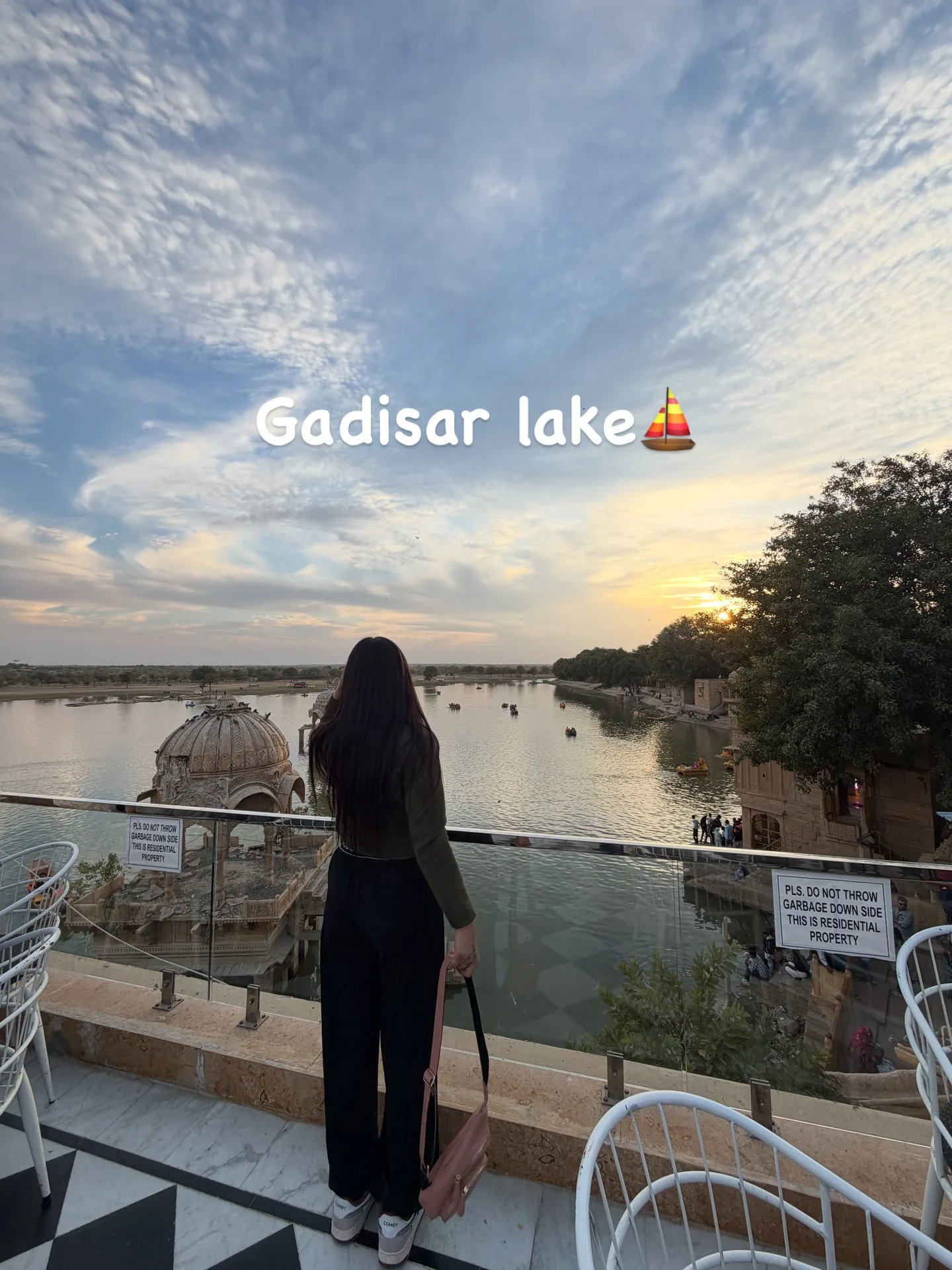 Peaceful evening vantage point in the desert kingdom of Jaisalmer